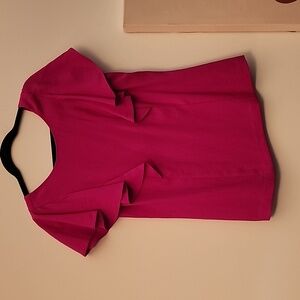 NWT Banana Republic Fuschia Lucia Flutter Sleeve Blouse - Size 10
